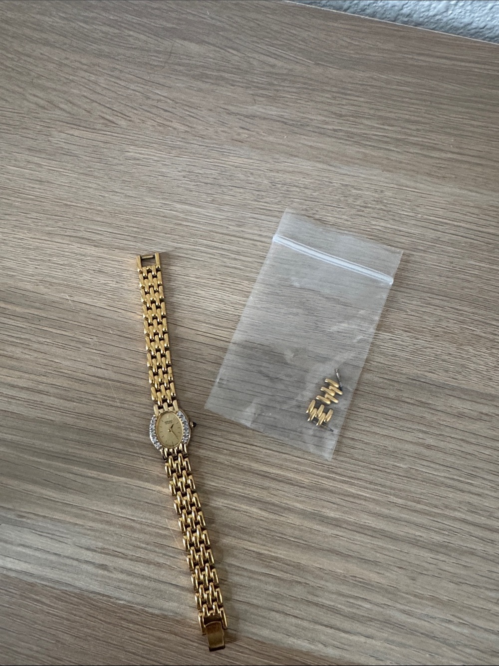 Gold Tone Women's Bracelet Watch with Crystal Accents